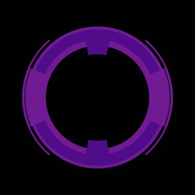 Fütürist dairesel gövde arayüzü elementi. Soyut çember geometrik arkaplan. Dijital teknolojinin grafiksel çizimi.