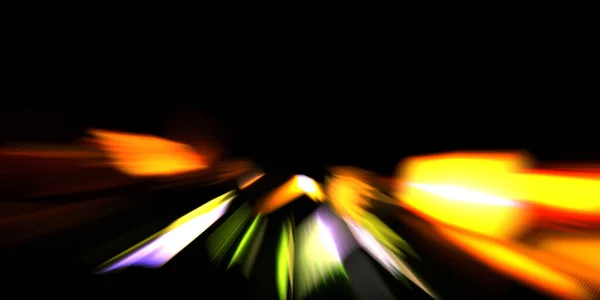 Energia Robbant Gyönyörű Élénk Színekkel Dinamikus Fénysugarak Elszigetelve Fekete Háttérben — Stock Fotó