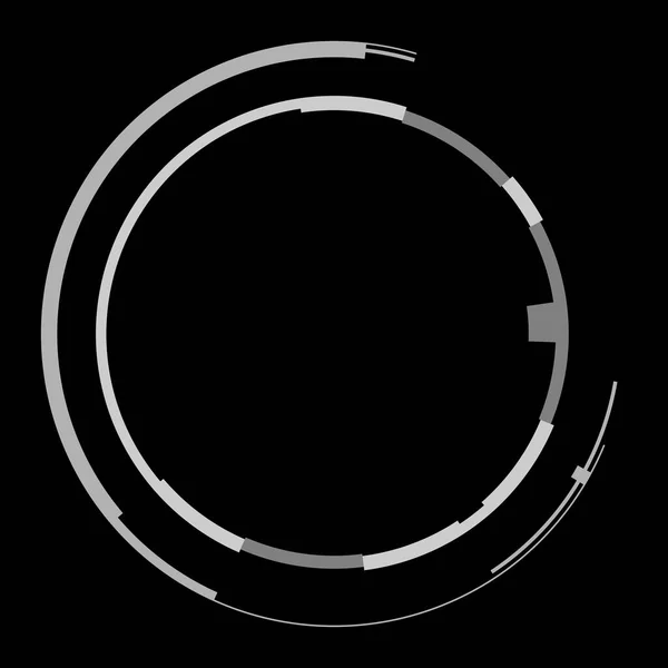 Fütürist Dairesel Gövde Arayüzü Elementi Soyut Çember Geometrik Arkaplan Dijital — Stok fotoğraf
