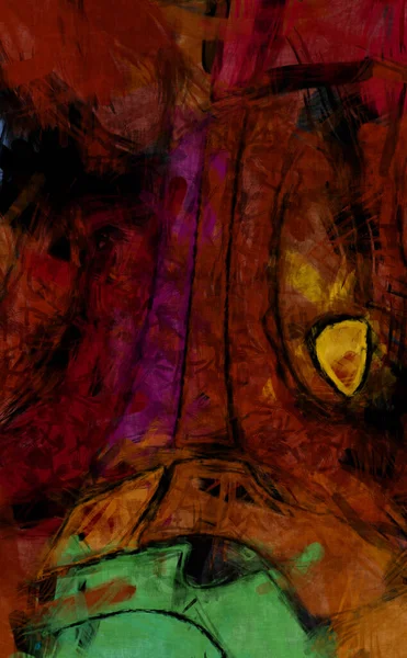 Ausdrucksstarke Pinselmalerei Auf Leinwand Chaotische Gemälde Brushed Painted Abstract Hintergrund — Stockfoto