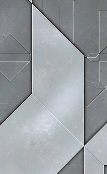 Kerrospaneelit Futuristinen Abstrakti Tapetti Geometrinen Teknologinen Heijastava Tausta Metallinen Rakenne — kuvapankkivalokuva