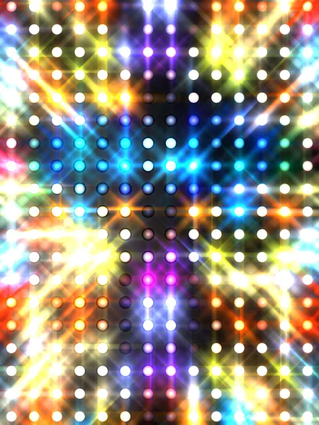 Leuchtende Lichter Party Leds Auf Schwarzem Hintergrund Digitale Illustration Von — Stockfoto