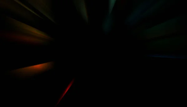 Dynamiczne Promienie Światła Odizolowane Czarnym Tle Graficzna Ilustracja Świecących Kolorowych — Zdjęcie stockowe