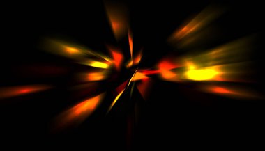 Parlayan ışıkları hareket ettirmenin havalı arka planı. Tasarımınız için canlı renkli bir portal şablonu. Işık ışınları ve hareket halindeki ışıldayan parçacıklar bir solucan deliği şekli oluşturuyor..