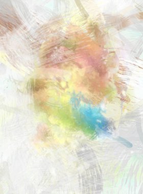 Soyut arkaplanda pürüzlü fırça darbeleri. Fırça boyası. Renkli boya darbeleri. Eşsiz duvar sanatı. Tuvaldeki modern sanat. Renkli çağdaş sanat eserleri.