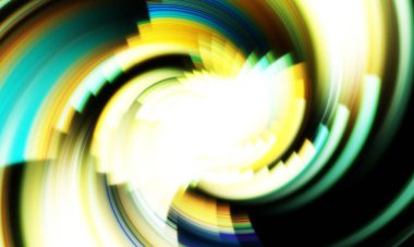 Dönen Işık gösterisi arka planı. Canlı renklerle donatılmış ruhani enerji girdabı. Renkli canlı hareket çizimi. Tanıtım geçmişi. Kutlama grafiği.