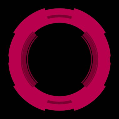 Fütürist dairesel gövde arayüzü elementi. Soyut çember geometrik arkaplan. Dijital teknolojinin grafiksel çizimi.