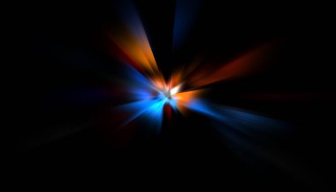 Parlayan yıldızın patlaması. Dinamik renkli arkaplan resmi. Parıldayan ışıklar duvar kağıdı. Tasarımınız için canlı şablon.