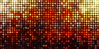 Parlayan ışıklar siyah arka planda parti izleri. Sahne veya stadyum ışıklarının dijital illüstrasyonu. Parlak desenli duvar kağıdı. Sahne ışıkları ile renkli ışıkların ihtişamlı arkaplanı.