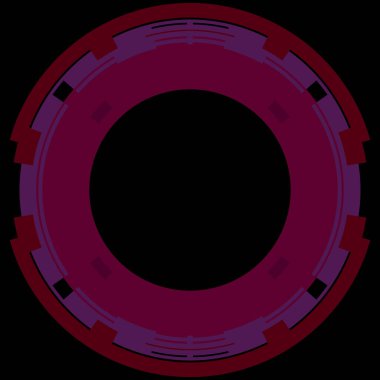 Fütürist dairesel gövde arayüzü elementi. Soyut çember geometrik arkaplan. Dijital teknolojinin grafiksel çizimi.