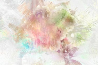 Soyut arkaplanda pürüzlü fırça darbeleri. Fırça boyası. Renkli boya darbeleri. Eşsiz duvar sanatı. Tuvaldeki modern sanat. Renkli çağdaş sanat eserleri.