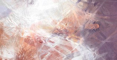 Soyut arkaplanda pürüzlü fırça darbeleri. Fırça boyası. Renkli boya darbeleri. Eşsiz duvar sanatı. Tuvaldeki modern sanat. Renkli çağdaş sanat eserleri.