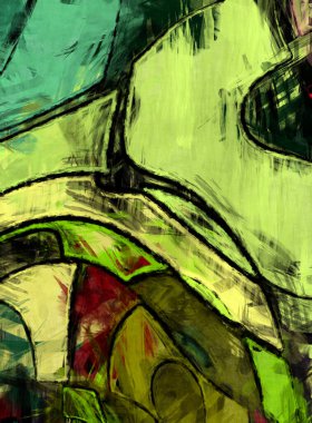 Tuval üzerinde etkileyici fırçalanmış resim. Kaotik resim. Taranmış Boyalı Soyut Arkaplan. Fırça darbesi ile boyanmış. Kaos duvarı sanatı. Sanatsal canlılık ve renkli duvar kağıdı.