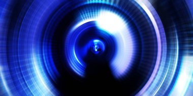 Parlayan neon ışıkları. Parlak sunum tasarım şablonu. Fotoğraf makinesi konsepti. Soyut arkaplan. Dönen ışık ışınları. Hareketli kavramsal duvar kağıdı. Grafik dijital illüstrasyon. 