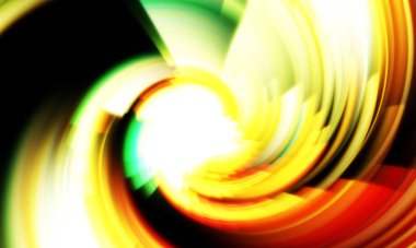 Dönen Işık gösterisi arka planı. Canlı renklerle donatılmış ruhani enerji girdabı. Renkli canlı hareket çizimi. Tanıtım geçmişi. Kutlama grafiği.