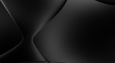 Web sitesi, poster, marka kimliği, broşür, sunum şablonu için lüks koyu bir arka plan. Dalgalı şekilli kaliteli tasarım. Dalgalanmalı soyut arkaplan. Pankart veya kapak tasarımı için dekorasyon.