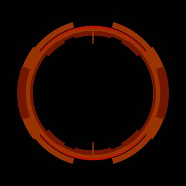 Fütürist dairesel gövde arayüzü elementi. Soyut çember geometrik arkaplan. Dijital teknolojinin grafiksel çizimi.