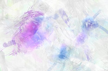 Soyut arkaplanda pürüzlü fırça darbeleri. Fırça boyası. Renkli boya darbeleri. Eşsiz duvar sanatı. Tuvaldeki modern sanat. Renkli çağdaş sanat eserleri.