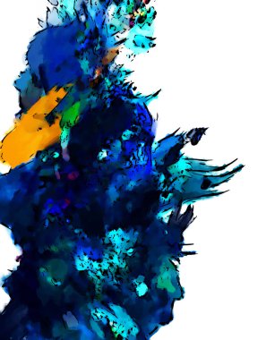 Mürekkep ve fosforlu kalemler yaratıcı çizimler. Beyaz arka planda boyama. El çizimi soyut renk dokuları. Poster, kart, davetiye, pankart, broşür, broşür için tasarım. Boyalı fırça darbeleri