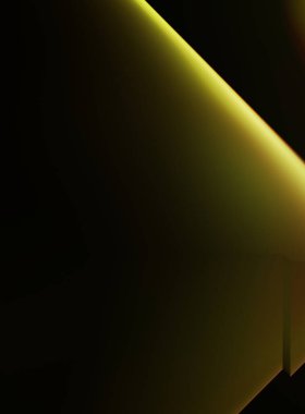 Geometrik dinamik şekiller. Gölgeli teknoloji dijital şablonu ve gradyan arka planda ışıklar. Modern basit geometrik renk gradyanı soyut arkaplan. 3B illüstrasyon. 