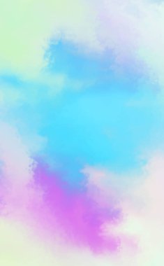 Modern fırça darbeleri. Poster, duvar sanatı, afiş, kart, kitap kapağı veya ambalaj için rahatlatıcı kompozisyonun yumuşak renkli çizimi. Pastel renklerle suluboya. 