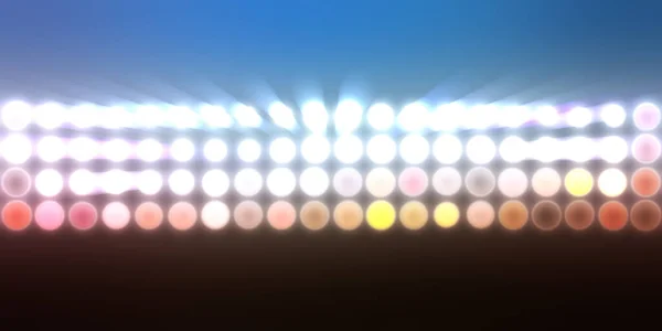 색칠하는 빛들의 배경에 스포트라이트가 배경에서 빛낸다 무대나 경기장 스포트라이트의 디지털 — 스톡 사진