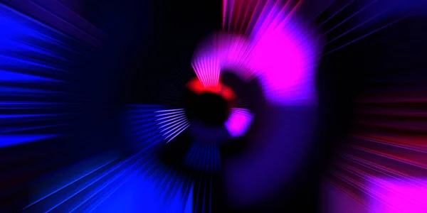 Motion Conceptual Wallpaper Graphic Digital Illustration Glowing Neon Rotating Lights — Stock Photo, Image