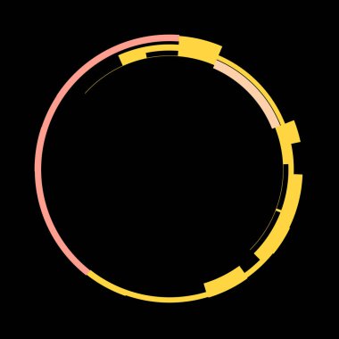 Fütürist dairesel gövde arayüzü elementi. Soyut çember geometrik arkaplan. Dijital teknolojinin grafiksel çizimi.