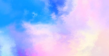 Modern fırça darbeleri. Poster, duvar sanatı, afiş, kart, kitap kapağı veya ambalaj için rahatlatıcı kompozisyonun yumuşak renkli çizimi. Pastel renklerle suluboya. 