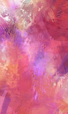 Soyut arkaplanda pürüzlü fırça darbeleri. Fırça boyası. Renkli boya darbeleri. Eşsiz duvar sanatı. Tuvaldeki modern sanat. Renkli çağdaş sanat eserleri.