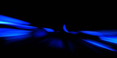 Güzel canlı renklerle enerji patlaması. Siyah arkaplanda izole edilmiş dinamik ışık ışınları. Parlayan renkli ışık parçacıklarının grafiksel 2D çizimi. Parlak tasarım şablonu.