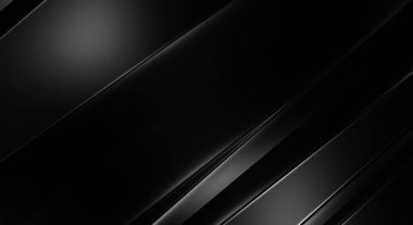 Geometrik katmanlı 3 boyutlu siyah arkaplan. Soyut koyu fütüristik duvar kağıdı. Zarif, parlak çizgili arka plan. Poster, broşür, sunum ve web sitesi için geometrik şablon tasarımı.