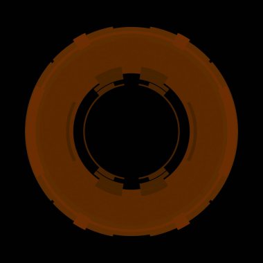Fütürist dairesel gövde arayüzü elementi. Soyut çember geometrik arkaplan. Dijital teknolojinin grafiksel çizimi.