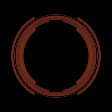 Fütürist dairesel gövde arayüzü elementi. Soyut çember geometrik arkaplan. Dijital teknolojinin grafiksel çizimi.