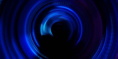 Fotoğraf makinesi konsepti. Soyut arkaplan. Dönen ışık ışınları. Hareketli kavramsal duvar kağıdı. Grafik dijital illüstrasyon. Parlayan neon ışıkları. Parlak sunum tasarım şablonu.