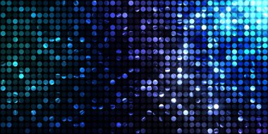 Parlayan ışıklar siyah arka planda parti izleri. Sahne veya stadyum ışıklarının dijital illüstrasyonu. Parlak desenli duvar kağıdı. Sahne ışıkları ile renkli ışıkların ihtişamlı arkaplanı.