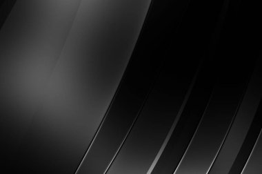 Siyah kıvrımlı yüzey. 3 boyutlu illüstrasyon. Soyut fütüristik geçmiş. Minimalist geometrik kapak tasarımı. Çarpık siyah çizgiler. Lüks dokuma duvar kağıdı. Zarif arkaplan.