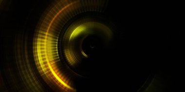Parlayan neon ışıkları. Parlak sunum tasarım şablonu. Fotoğraf makinesi konsepti. Soyut arkaplan. Dönen ışık ışınları. Hareketli kavramsal duvar kağıdı. Grafik dijital illüstrasyon. 