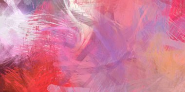 Soyut arkaplanda pürüzlü fırça darbeleri. Fırça boyası. Renkli boya darbeleri. Eşsiz duvar sanatı. Tuvaldeki modern sanat. Renkli çağdaş sanat eserleri.