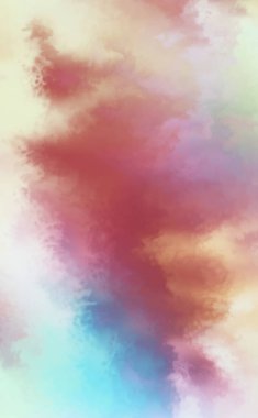 Modern fırça darbeleri. Poster, duvar sanatı, afiş, kart, kitap kapağı veya ambalaj için rahatlatıcı kompozisyonun yumuşak renkli çizimi. Pastel renklerle suluboya. 