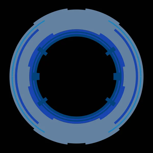 Futurisztikus Kör Alakú Hud Interfész Elem Absztrakt Kör Geometriai Háttér — Stock Fotó