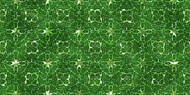 Renkli kumaş arka planında moda tarzında gümüş örgü süsü olan lüks, kusursuz bir şablon. Duvar kağıtları ve tekstil baskısı için tasarım. Lüks, ışıl ışıl metalimsi fantezi dokusu.