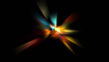 Parlayan yıldızın patlaması. Dinamik renkli arkaplan resmi. Parıldayan ışıklar duvar kağıdı. Tasarımınız için canlı şablon.