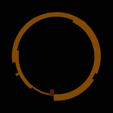 Fütürist dairesel gövde arayüzü elementi. Soyut çember geometrik arkaplan. Dijital teknolojinin grafiksel çizimi.