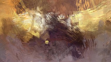 Soyut arkaplanda pürüzlü fırça darbeleri. Fırça boyası. Renkli boya darbeleri. Eşsiz duvar sanatı. Tuvaldeki modern sanat. Renkli çağdaş sanat eserleri.