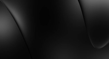 Web sitesi, poster, marka kimliği, broşür, sunum şablonu için lüks koyu bir arka plan. Dalgalı şekilli kaliteli tasarım. Dalgalanmalı soyut arkaplan. Pankart veya kapak tasarımı için dekorasyon.