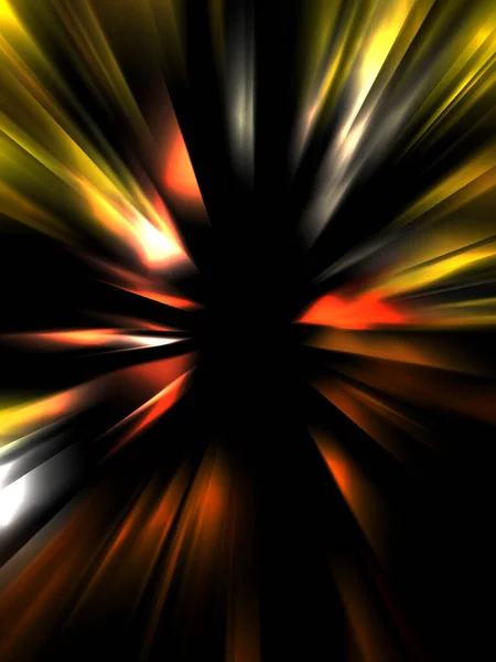 Dynamic Rays Light Isolated Black Background Graphic Illustration Glowing Colorful — ストック写真