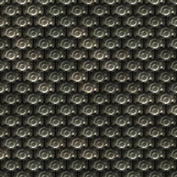 无缝幻想装甲纹理 3D插图 金属花纹 金属板背景 中世纪墙纸 装甲结构面 — 图库照片