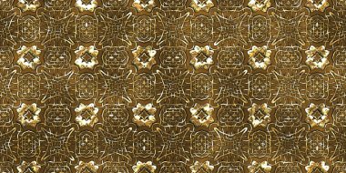 Renkli kumaş arka planında moda tarzında gümüş örgü süsü olan lüks, kusursuz bir şablon. Duvar kağıtları ve tekstil baskısı için tasarım. Lüks, ışıl ışıl metalimsi fantezi dokusu.