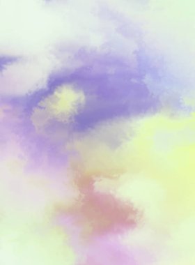 Modern fırça darbeleri. Poster, duvar sanatı, afiş, kart, kitap kapağı veya ambalaj için rahatlatıcı kompozisyonun yumuşak renkli çizimi. Pastel renklerle suluboya. 